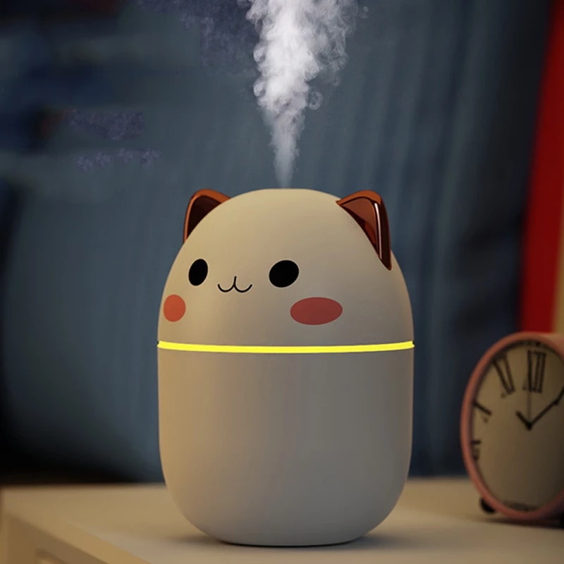 200ml Air Humidifier Cute Kawaiil Aroma Diffuser With Night Light