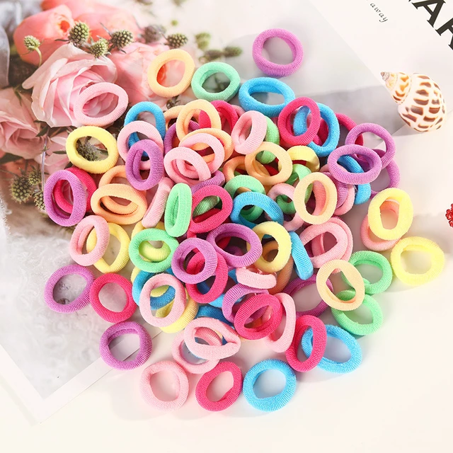 Hot Sale 50 pcs Korean Style Small Towel Ring Bag Candy Color High Elasticity