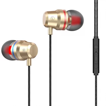 Metal Headphones Wired in-Ear Subwoofer Karaoke for Android Phone