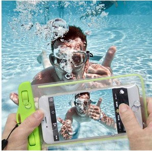 Transparent Luminous pvc waterproof bag for mobile phone